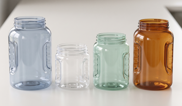 PET Round Finger Grip Jars