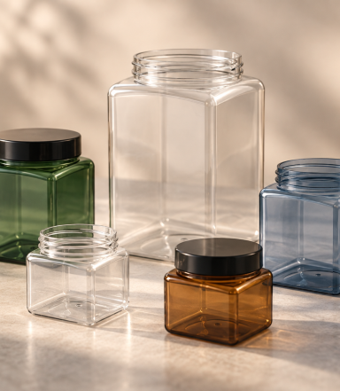 PET Square Jars 6170b566