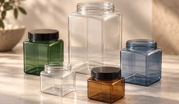 PET Square Jars