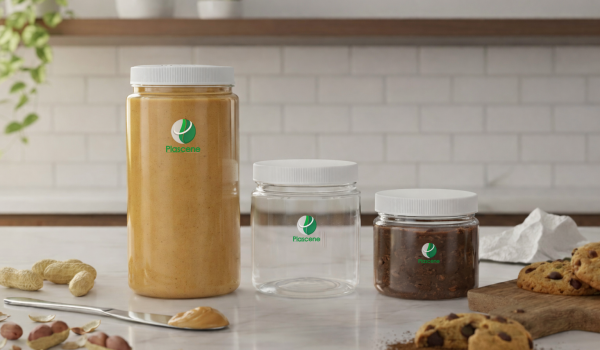 pet round straight wall jar peanut butter packaging