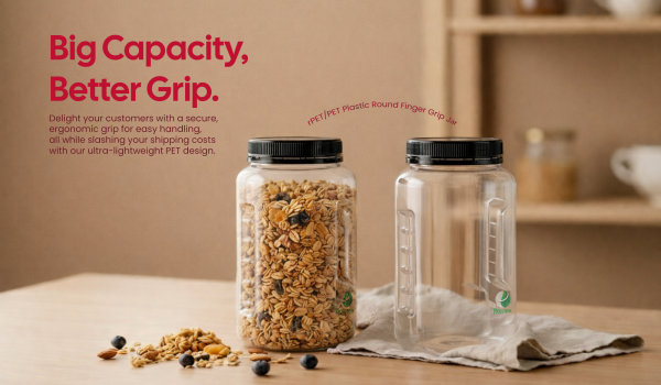 PLASTIC ROUND PINCH GRIP JAR 1