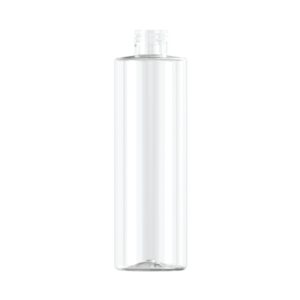 8oz PET Plastic Cylinder Cosmetic Bottle 24mm SP410 Neck Finish P0991