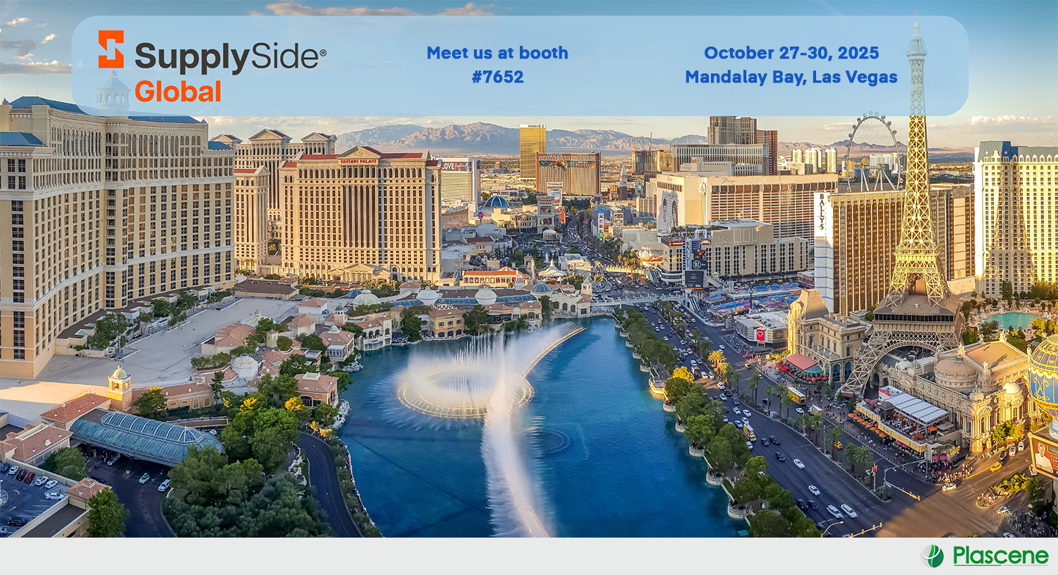 Plascene at booth #7652 at SupplySide Global 2025