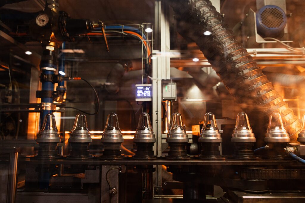 Plascene blow moulding production line — high-speed precision equipment improving dimensional consistency for rPET packaging