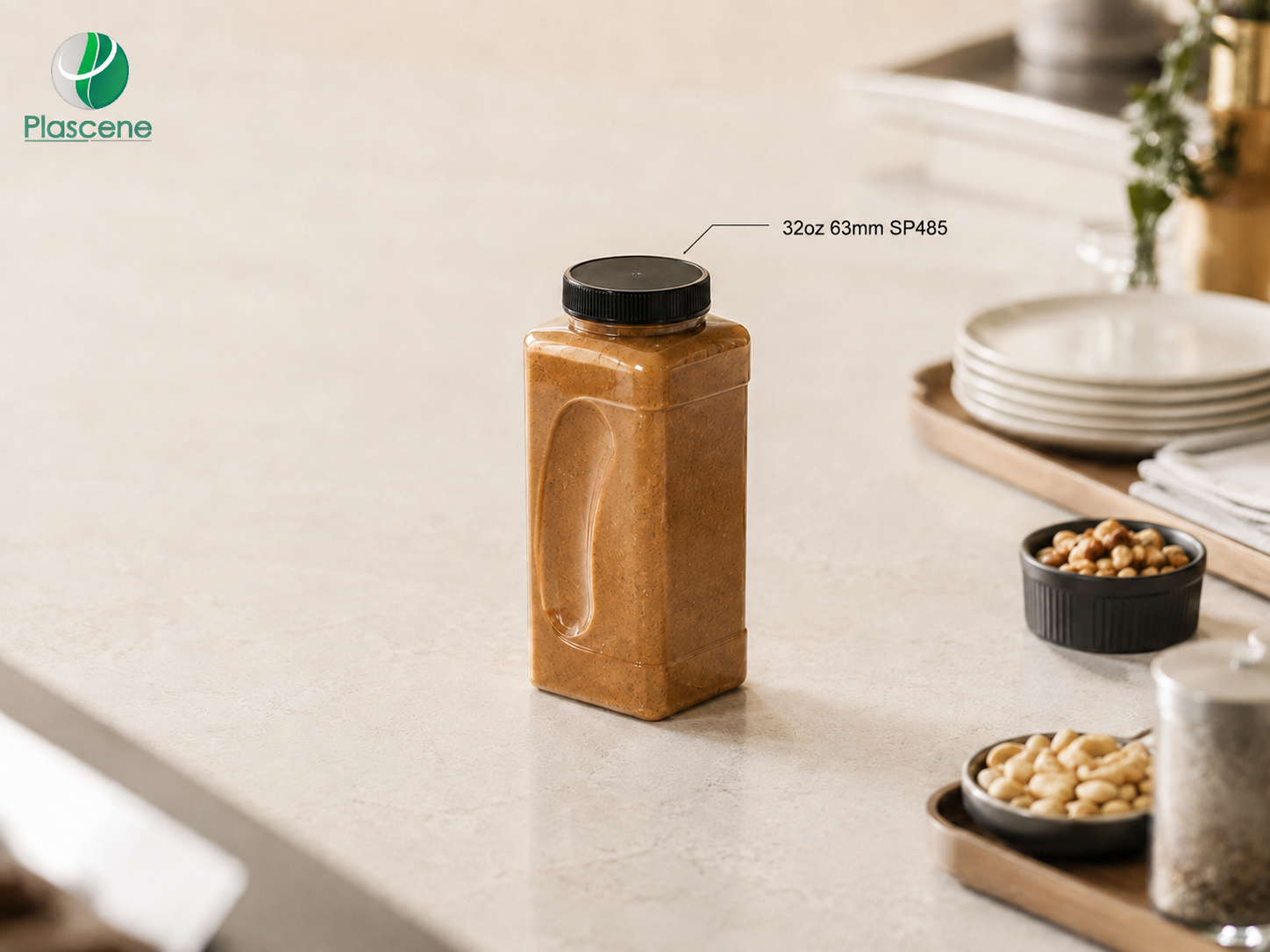 32oz PET Oblong Grip Jar