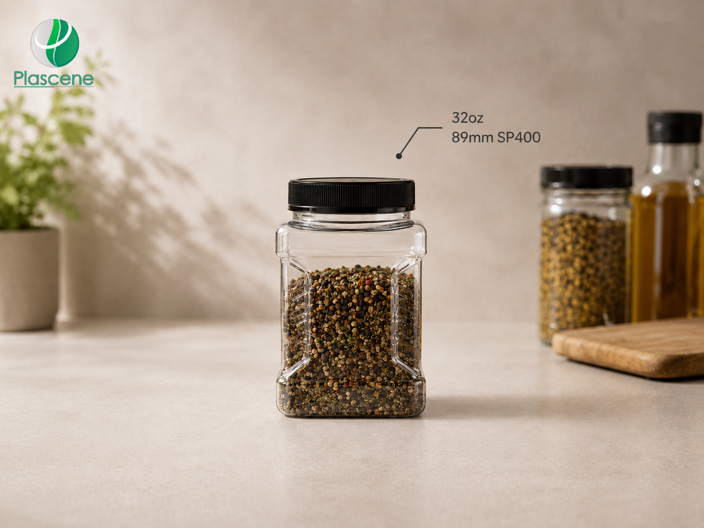 89mm PET Pinch Grip Jar